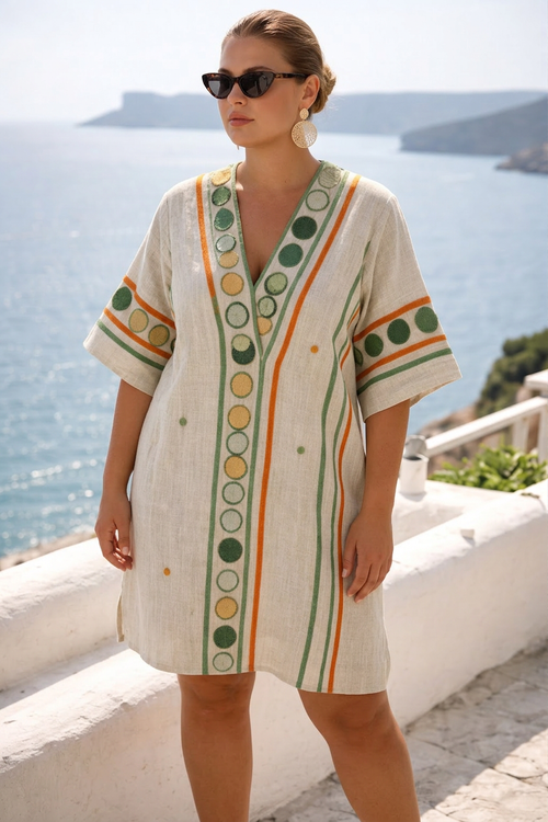 Winslow | Robe Mini à Rayures Brodées Côtières