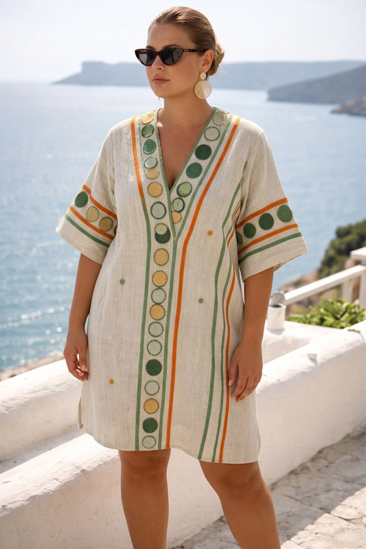 Winslow | Robe Mini à Rayures Brodées Côtières