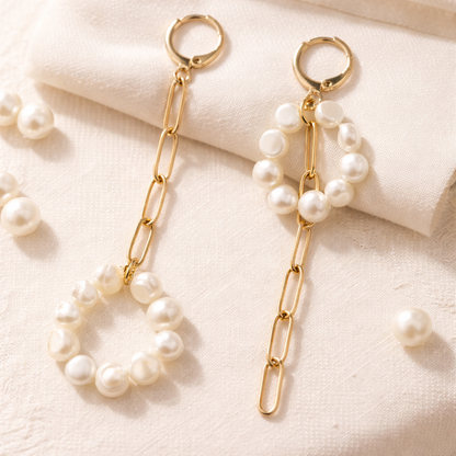 Boucles Balançoire Perles Élegantes