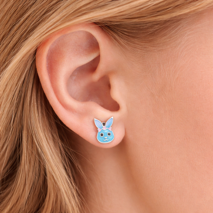 Boucles d'oreilles Lapin Bleu