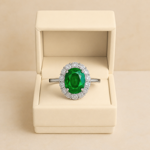 Bague Émeraude Lumière Raffinée