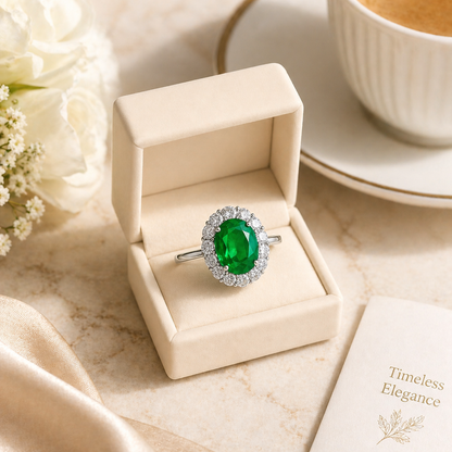 Bague Émeraude Lumière Raffinée