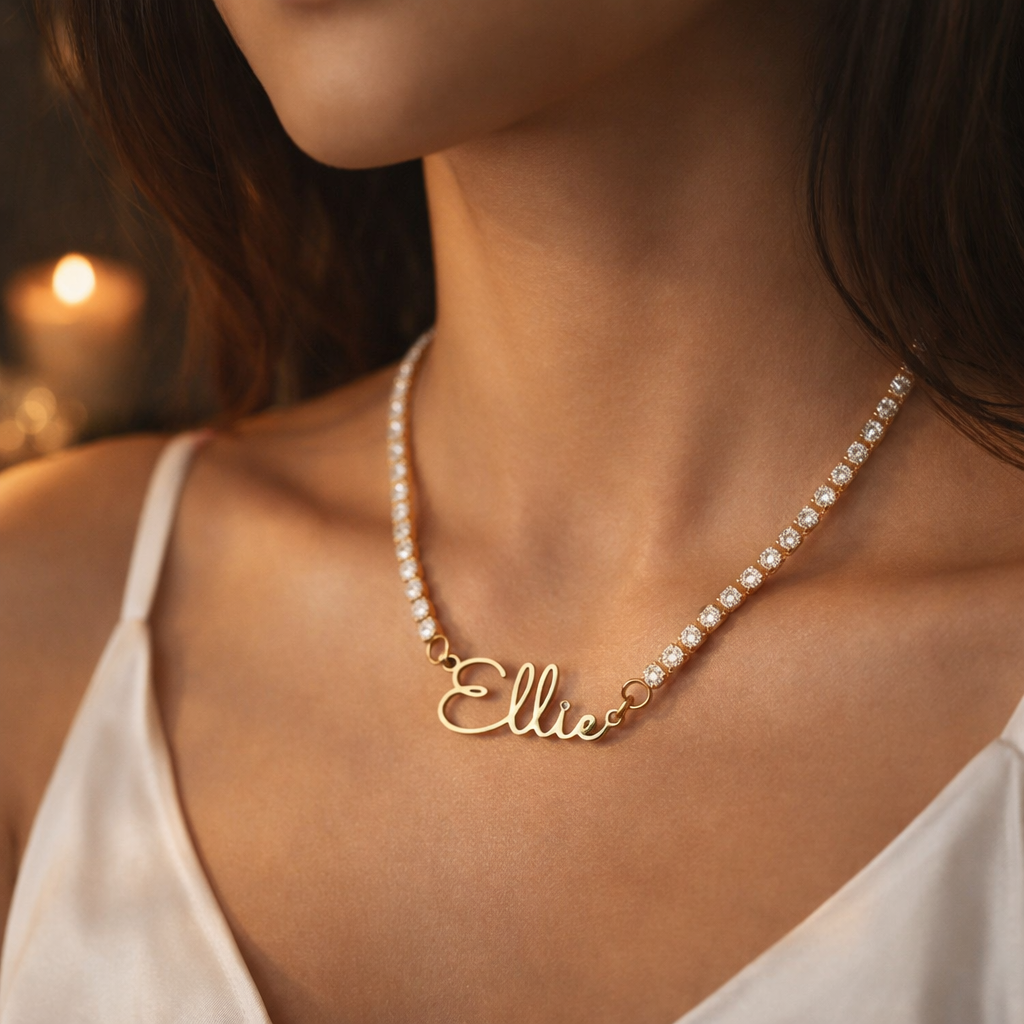 Collier Tennis Signature Personnalisé