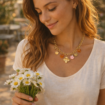 Collier Bloom Marron