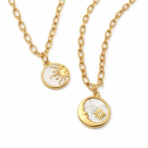 Collier Soleil & Lune en Nacre