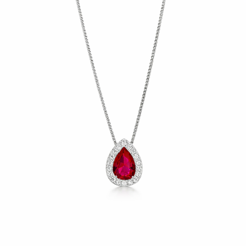 Collier Goutte Sertie de Zircons