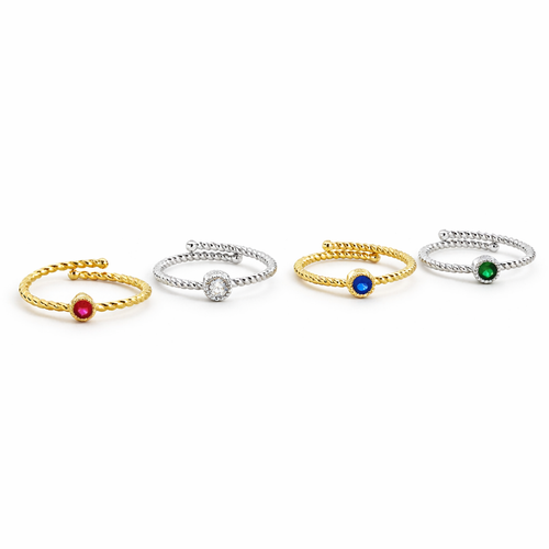 Bague Torsadée Pierre Raffinée