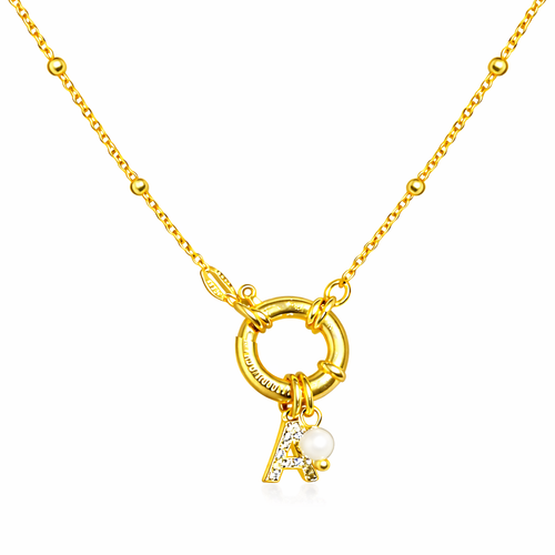 Collier Anneau Central Minimaliste