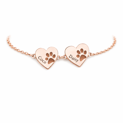 Bracelet cœur empreinte personnalisé
