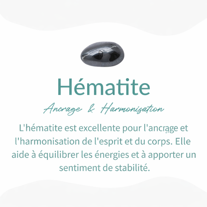 Bracelet "Oeil Céleste" en Labradorite & Hématite