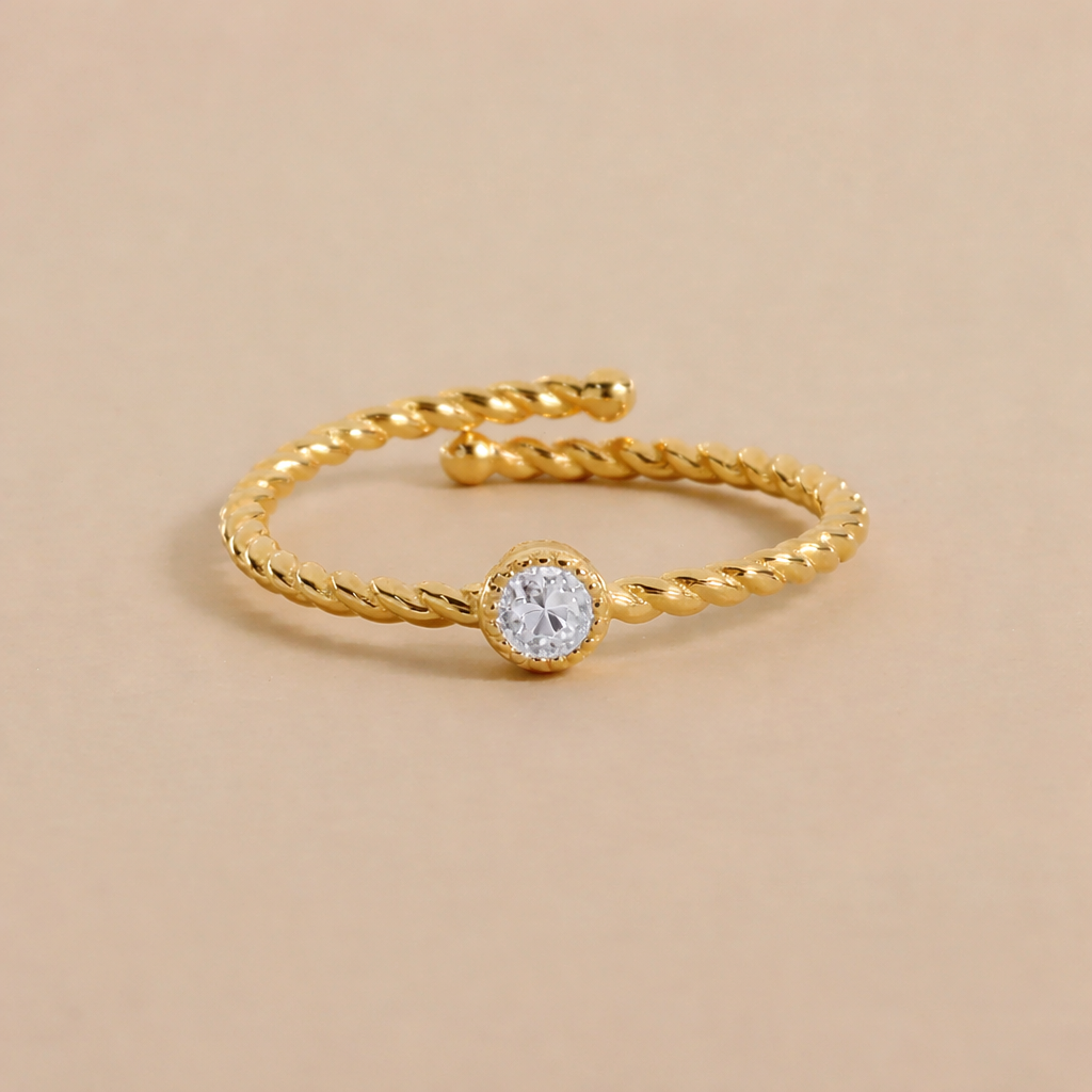 Bague Torsadée Pierre Raffinée