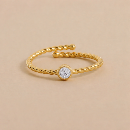 Bague Torsadée Pierre Raffinée