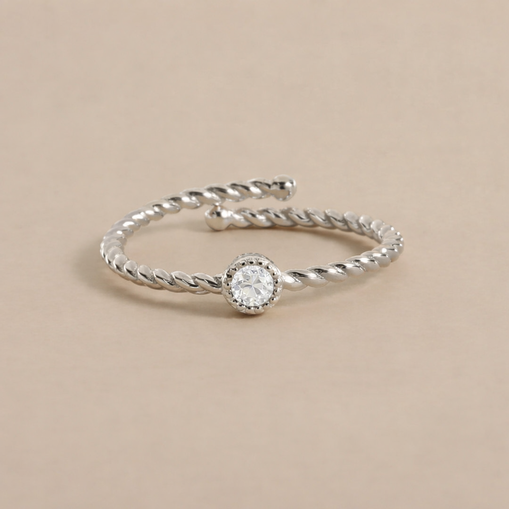 Bague Torsadée Pierre Raffinée