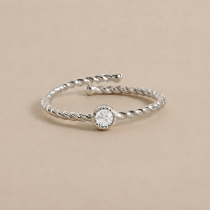 Bague Torsadée Pierre Raffinée