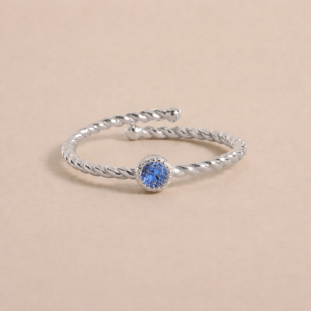 Bague Torsadée Pierre Raffinée