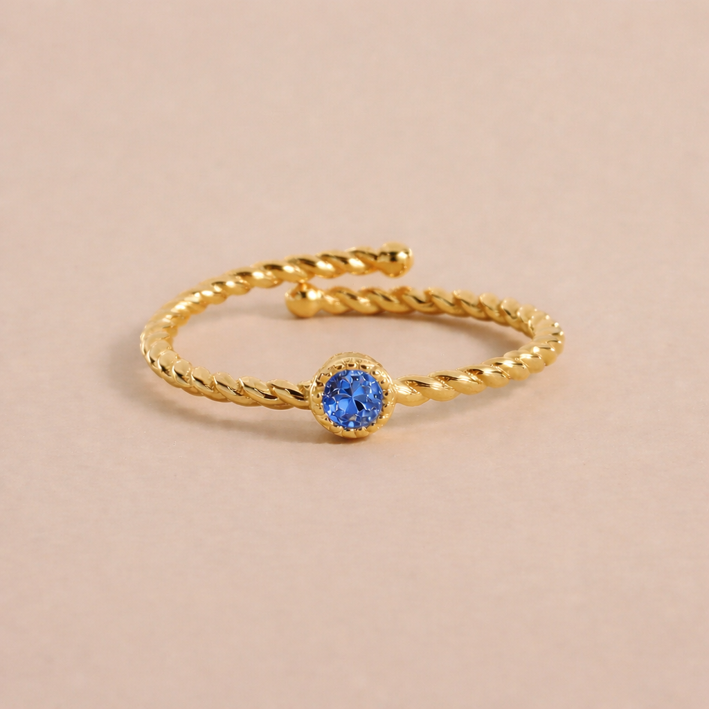 Bague Torsadée Pierre Raffinée