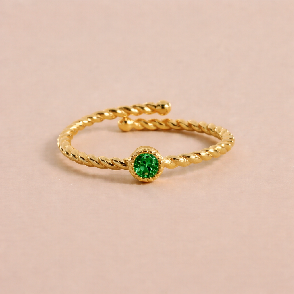 Bague Torsadée Pierre Raffinée