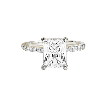 Bague Moissanite Radiant Délicate