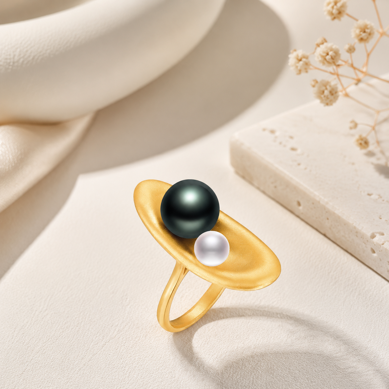 Bague en perle de Tahiti