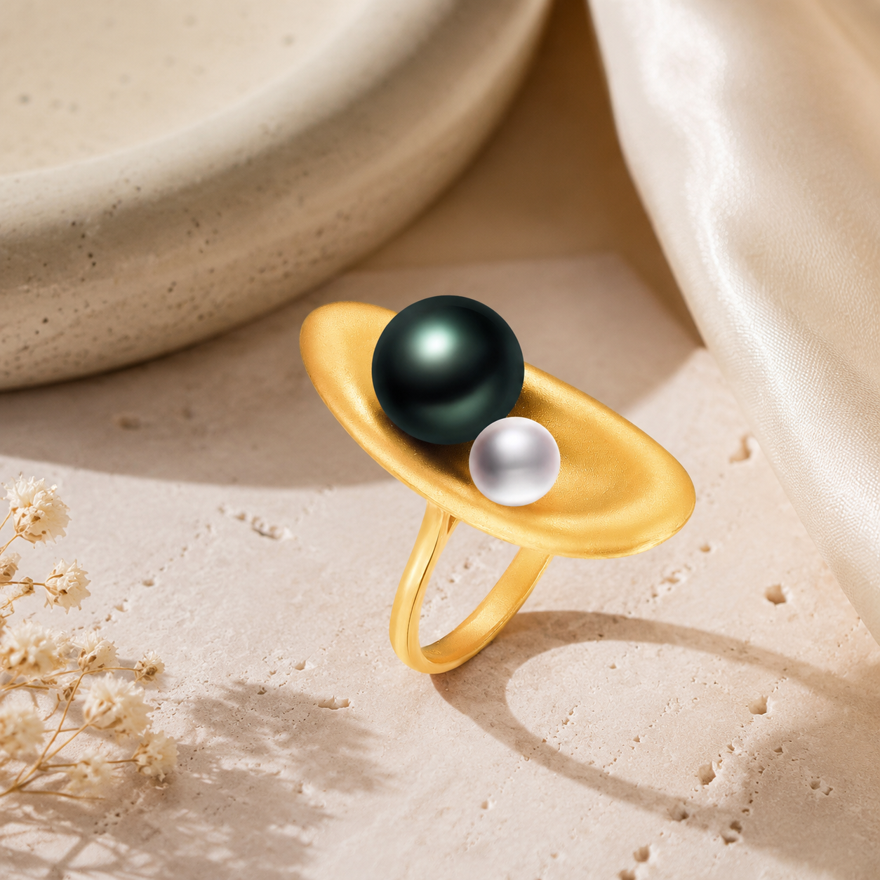 Bague en perle de Tahiti