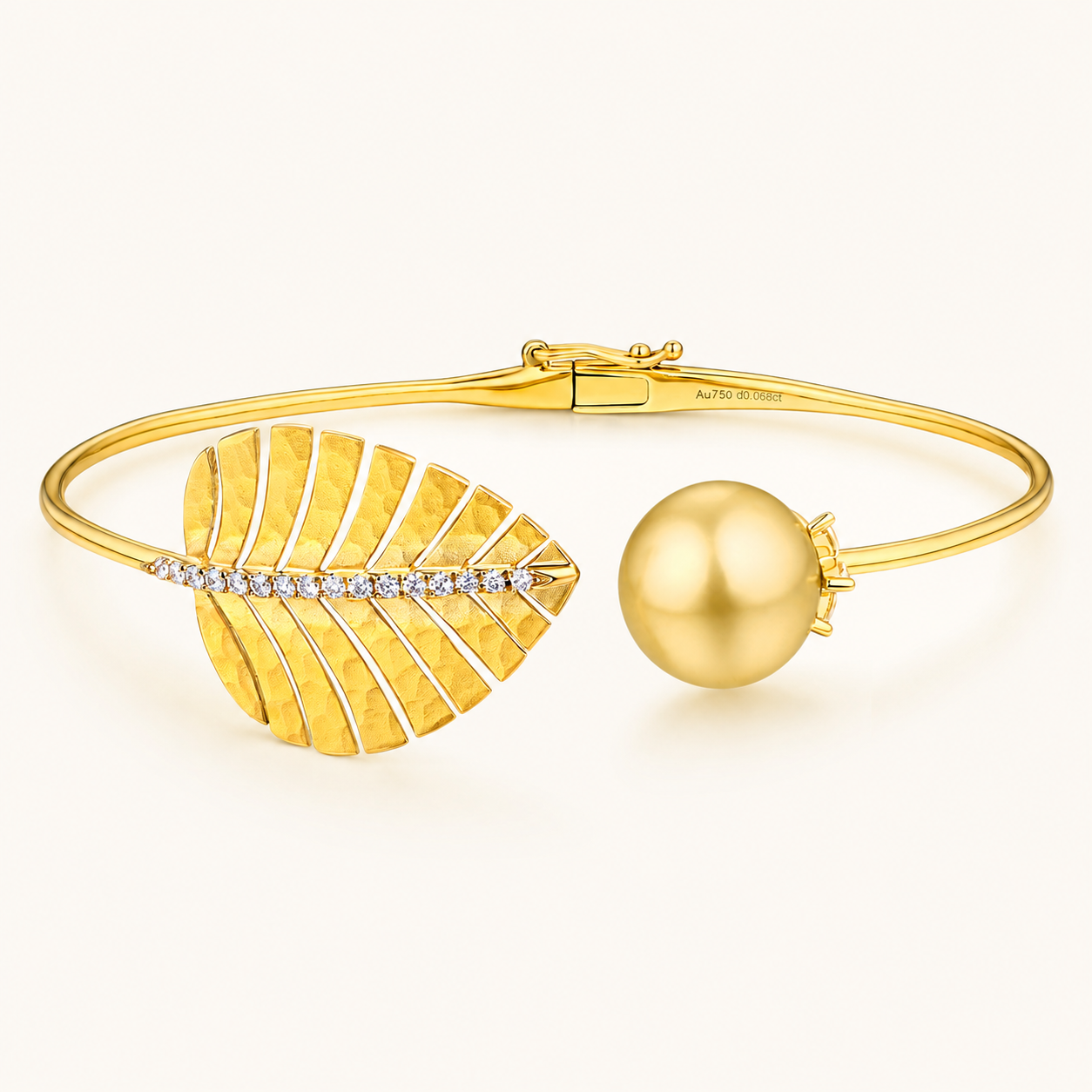 Bracelet en feuille d'or