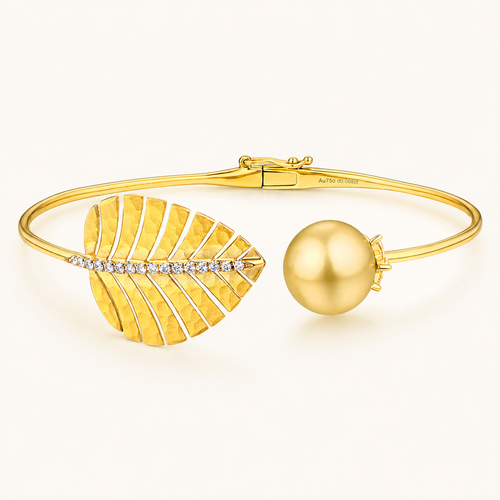 Bracelet en feuille d'or