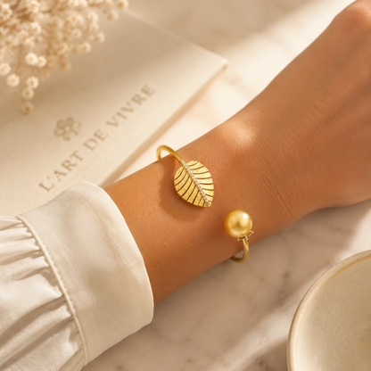 Bracelet en feuille d'or