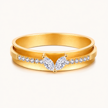Bague double en or