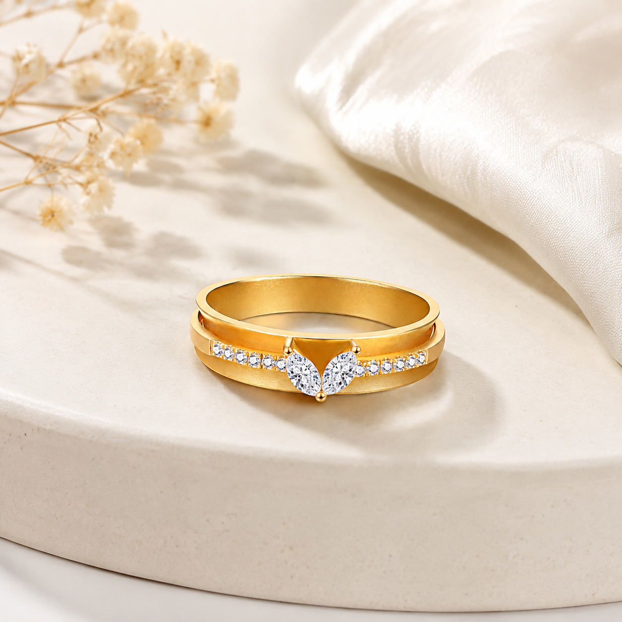 Bague double en or