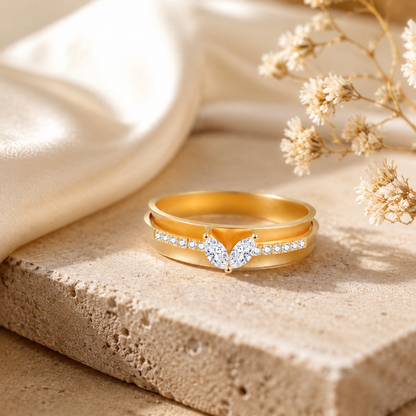 Bague double en or