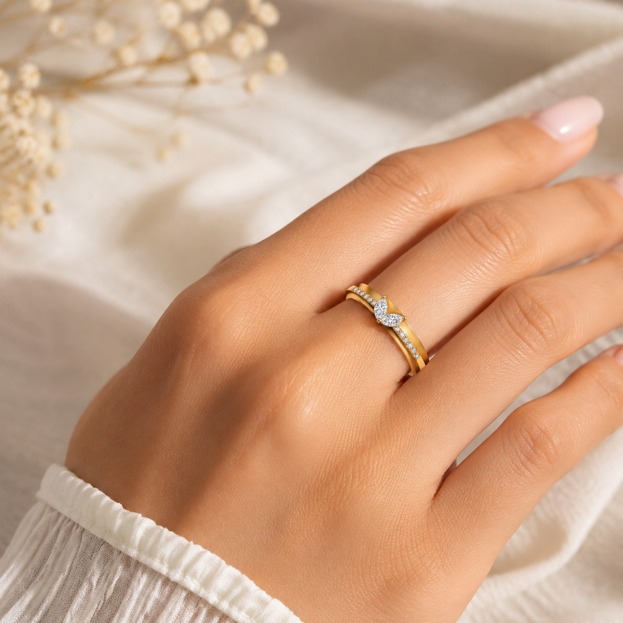 Bague double en or