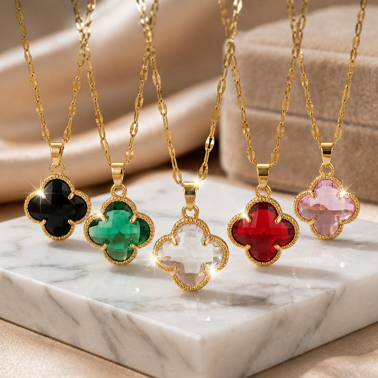 Collier Trèfle Réversible Lumineux