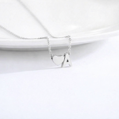 Collier Lettre & Cœur Minimaliste