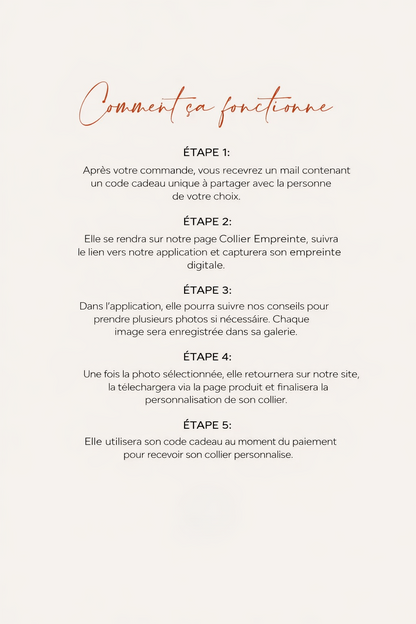 Collier Cœur Empreinte en Or