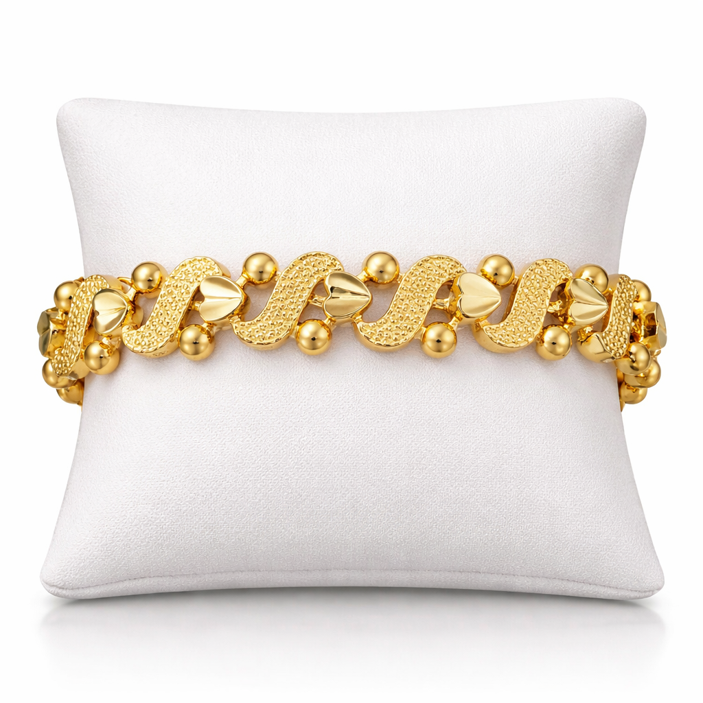 Bracelet Bright Gold, éclat sculpté