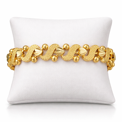 Bracelet Bright Gold, éclat sculpté