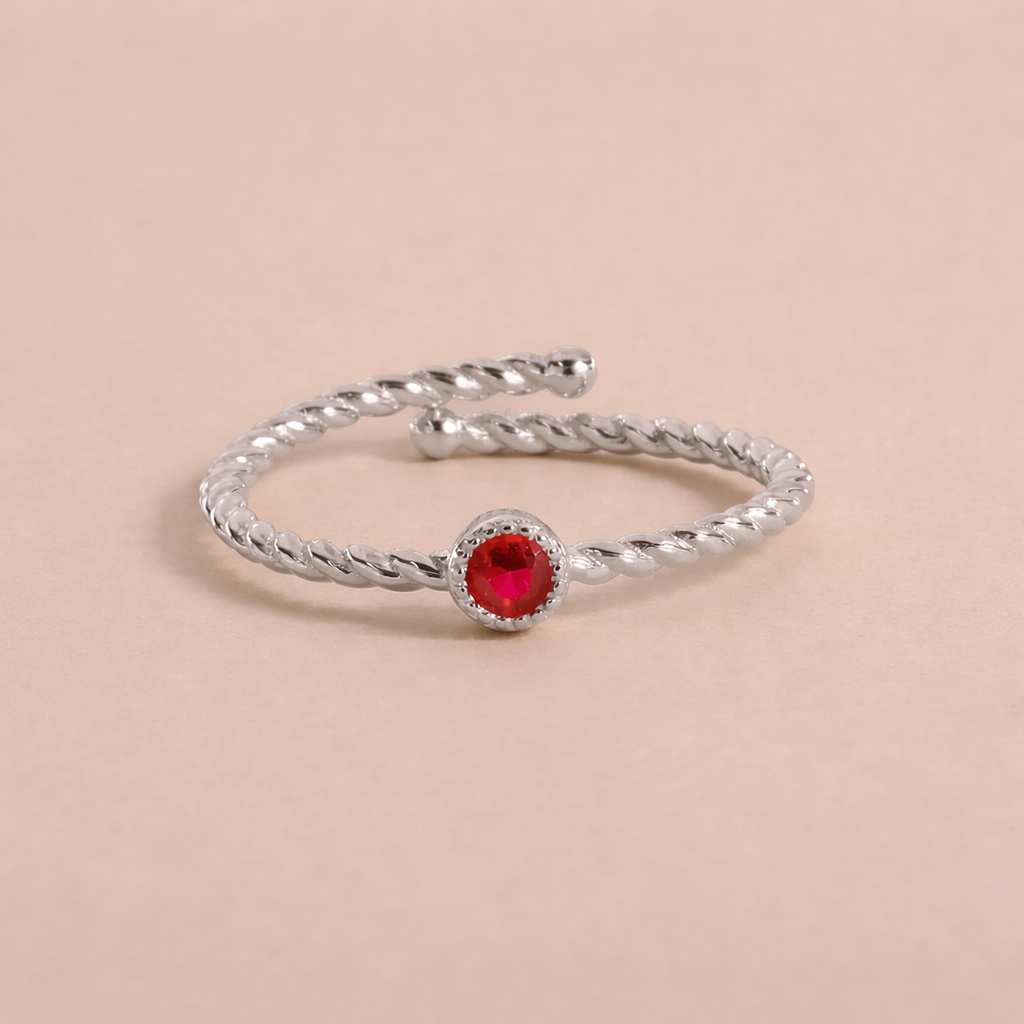 Bague Torsadée Pierre Raffinée