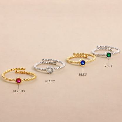 Bague Torsadée Pierre Raffinée