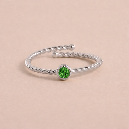 Bague Torsadée Pierre Raffinée