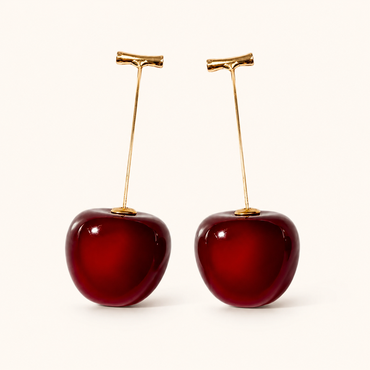 Boucles d’oreilles Cerise Rouge