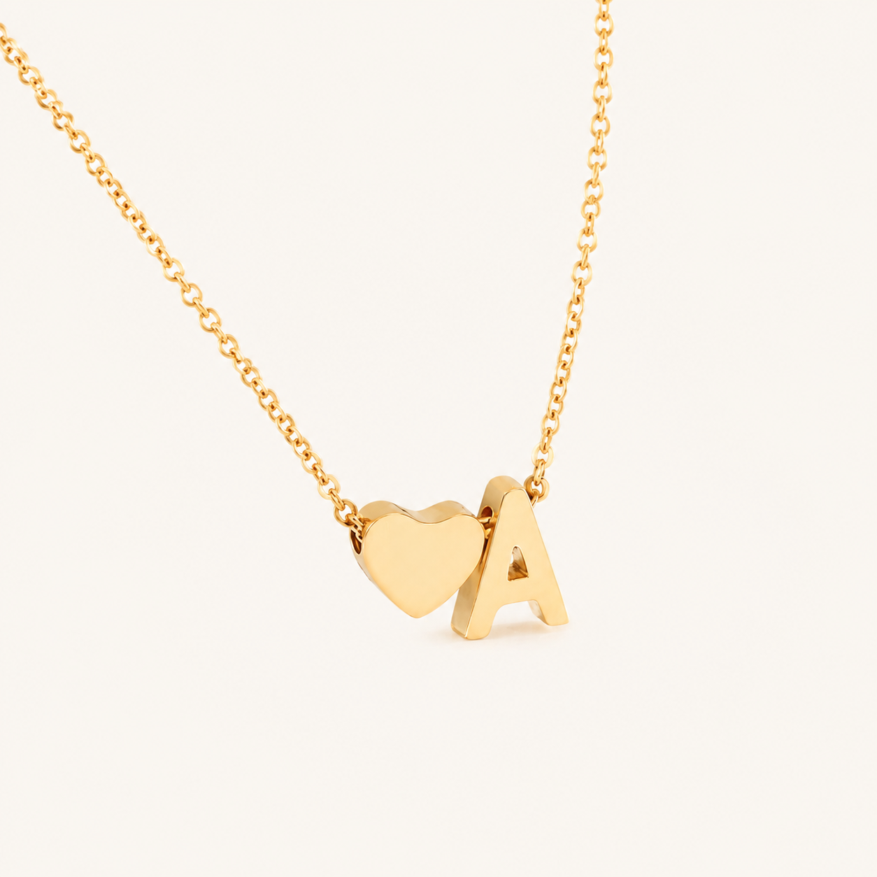 Collier Lettre & Cœur Minimaliste