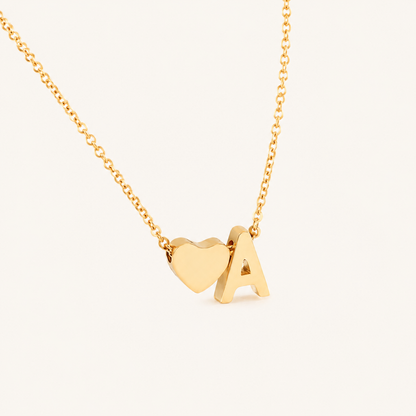 Collier Lettre & Cœur Minimaliste