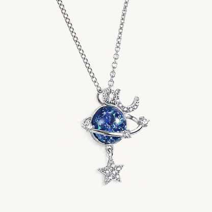 Collier Planète et Lune