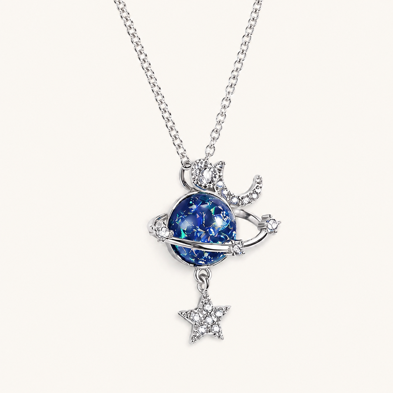 Collier Planète et Lune