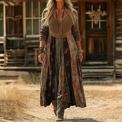 Perle | Robe décontractée à manches longues inspirée du vintage