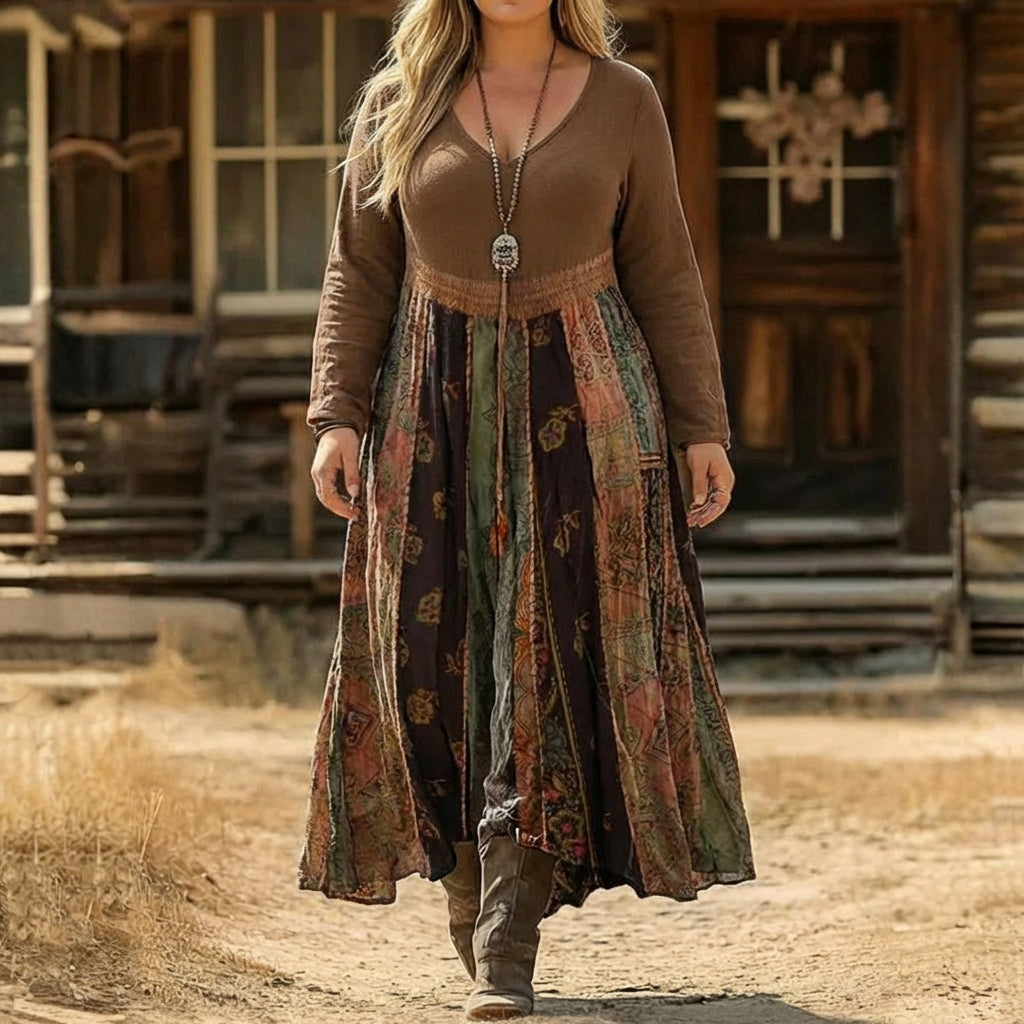 Perle | Robe décontractée à manches longues inspirée du vintage