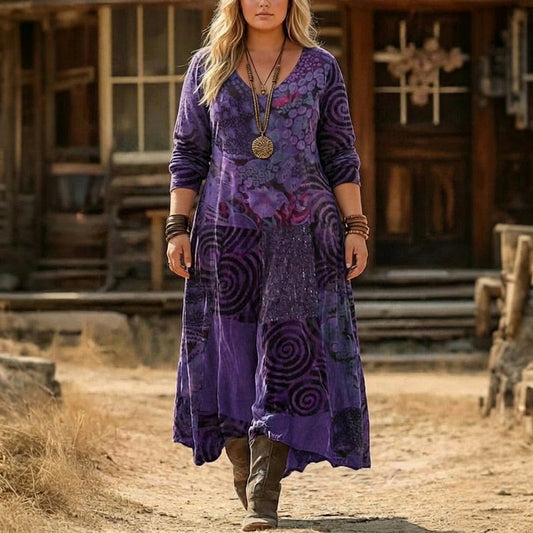 Maeve | Robe décontractée à manches longues inspirée du vintage
