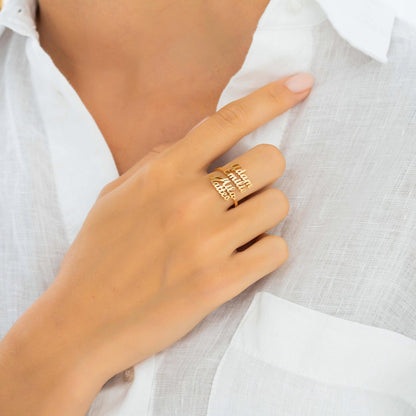 Bague Signature à Prénoms Personnalisés