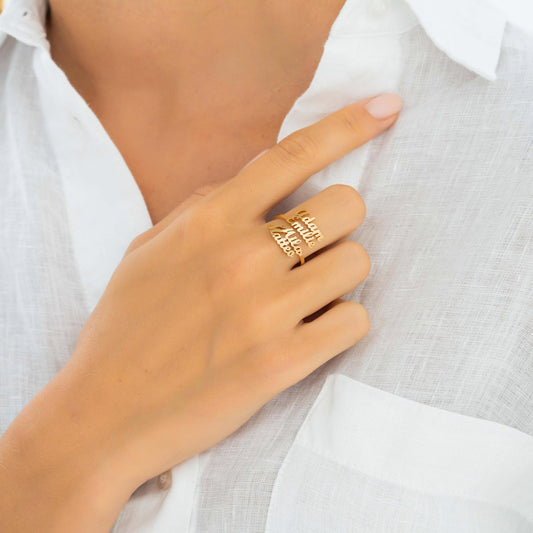 Bague Signature à Prénoms Personnalisés