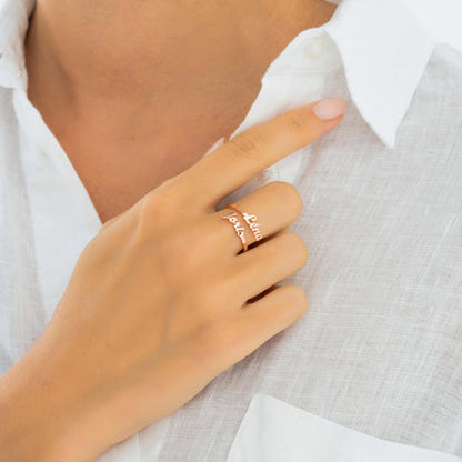 Bague Signature à Prénoms Personnalisés